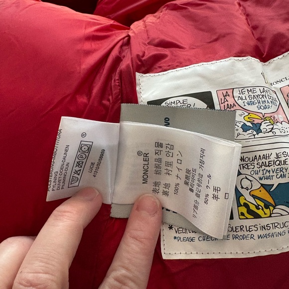 NWT Moncler Red Down Lucie Puffer Jacket - Picture 10 of 14